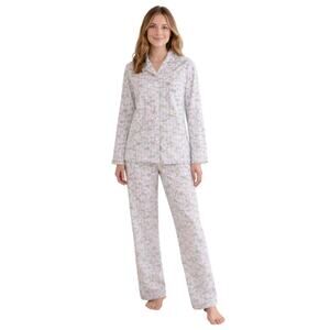 Vintage 90s Women's Small Pajama Set by Mary Engelbreit Floral Stripe Sleepwear